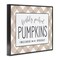 Freshly Picked Pumpkins Country Farm Plaid Sign Framed Giclee Art